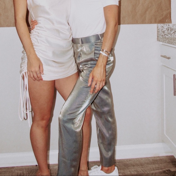 men’s ASOS metallic pants - Picture 2 of 7